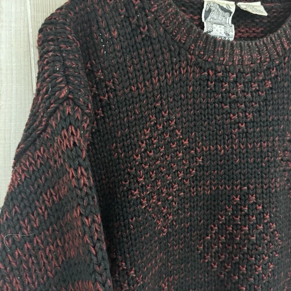K.‎ Cosa 3D Geometric Knit Crewneck Sweater Mens VTG 90s GrandpaCore Sz M